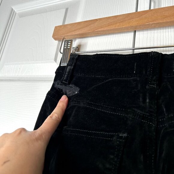 DL1961 Chrissy Ultra High Rise Black Velvet Button Fly Jeans Women's Size 25 - Picture 8 of 16